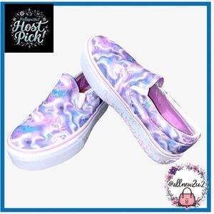 • New • Vans Butterfly Dreams Women's Slip On Tennis Shoes White Pastels HP
